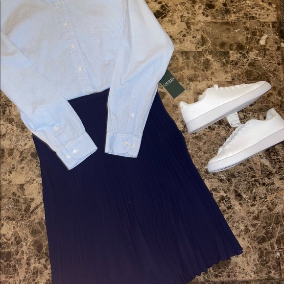 New Lauren Ralph Lauren Pleated Accordion French Navy Skirt Size 6✨ - Picture 12 of 15